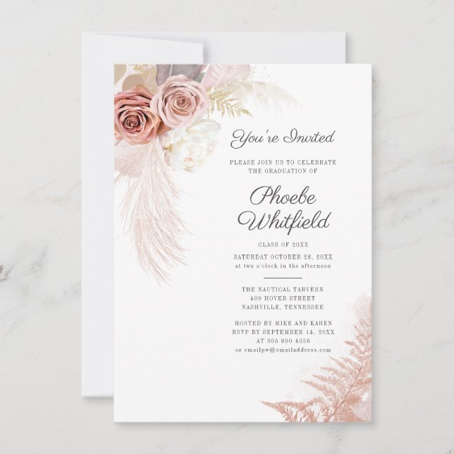 Invitation Pampas Graduation 2025 Party (Devant)