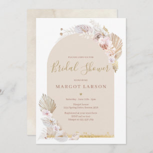 Invitation Pampas Grass Bohemian Arch Desert Fête des mariées