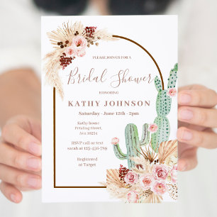 Invitation Pampas Grass Mexicaine Fiesta Boho Fête des mariée