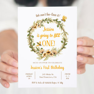 Invitation Pampas Grass Petit Lapin Tournant Un Anniversaire