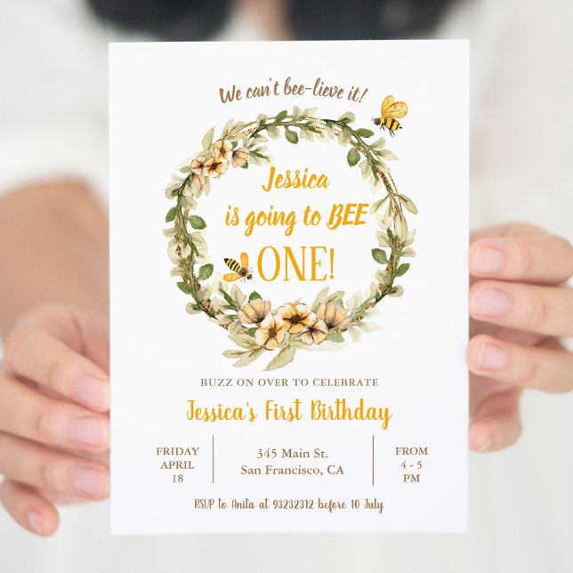 Invitation Pampas Grass Petit Lapin Tournant Un Anniversaire  (Créateur téléchargé)