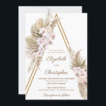 Invitation Pampas Grass séché Palm Dusty Rose Mariage orchidé<br><div class="desc">Pampas Grass séché Palm Dusty Rose Orchid Wedding Invitations, design unique présenté moderne boho séché pampas herbe mélangé palmier séché feuilles et mélangé fleurs tropicales et rose rousse orchidée et poussiéreux rose et tissé dans rustique faux or arche combinée script de calligraphie moderne police - vision extraordinaire pour votre évènement...</div>