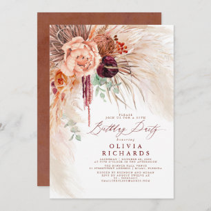 Invitation Pampas Grass Terracotta bord de mer Anniversaire I