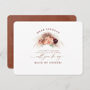 Invitation Pampas Grass Terracotta Bridesmaid Proposition Inv