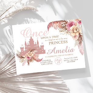 Invitation Pampas Pampas Pampas Princesse 1er anniversaire