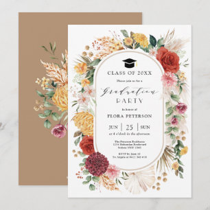 Invitation Pampas Vintage tropicale Jardin Floral I