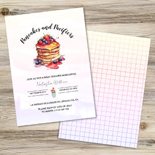 Invitation Pancakes et Pacificateurs Baby shower Brunch