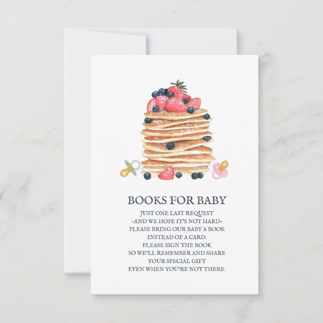 Invitation Pancakes et Pacificateurs Baby shower Brunch Bienv (Devant)