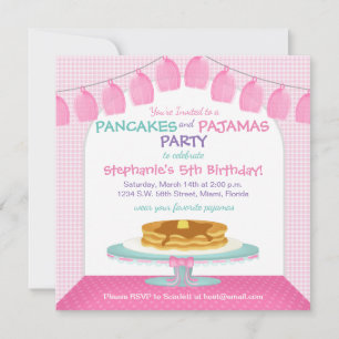Invitation Pancakes et pyjamas