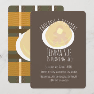 Invitation Pancakes et Pyjamas Soirée Pyjama Filles   Thème d