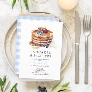 Invitation Pancakes & Pacificateurs Baby shower garçon En vic