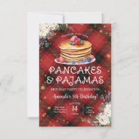 Pancakes & Pyjamas Rouge Plaid Noël Anniversaire