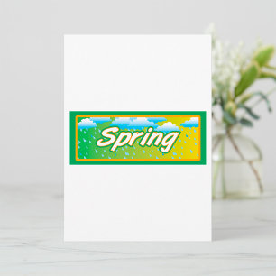 Invitation Pancarte bannière de printemps