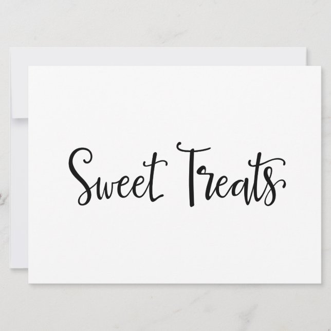 Invitation Pancarte de cadeaux de mariage "Douceurs" | Callig (Devant)