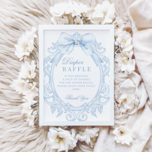Invitation Pancarte de jeu de diaper pour bébé garçon avec nœ (Créateur téléchargé)