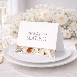 Invitation Pancarte de table de mariage avec places réservées