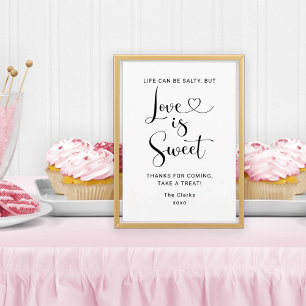 Invitation Pancarte de table de mariage douce de l'amour