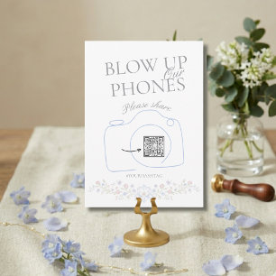 Invitation Pancarte de table Fleurs de mariage gonflez nos té