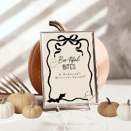 Invitation Pancarte de table "Mordiller les friandises"