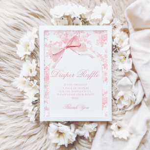 Invitation Pancarte de tirage au sort de couche pour bébé fil