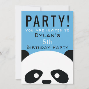 Invitation Panda Anniversaire Fête Enfants Rose Boys Invitati