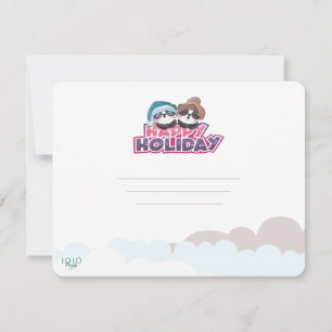 Invitation Panda de vacances joyeuses
