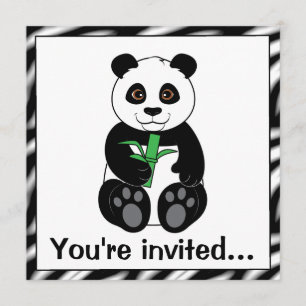 Invitation Panda fête d'anniversaire