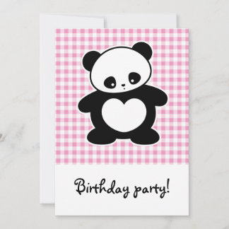Invitation Panda Kawaii