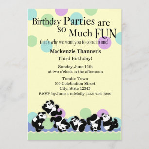 Invitation Panda Mania