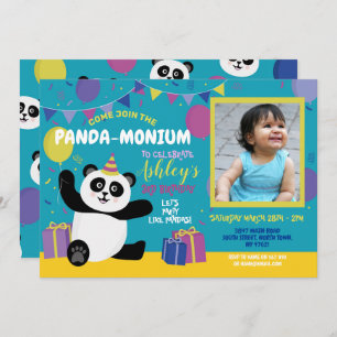 Invitation Panda Party Anniversaire Panda-monium Photo Invita
