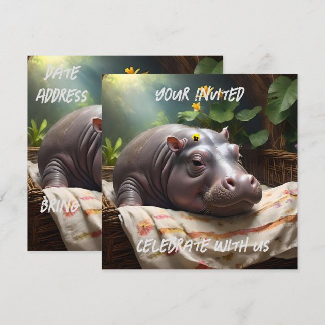 Invitation **"Panier de rêves : une petite sieste de bébé hip (Devant / Derrière)