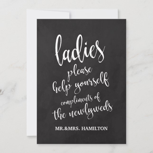 Invitation Panière de salle de bain pour dames Panneau à crai (Devant)