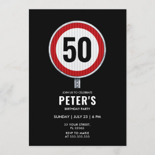 Invitation Panneau circulaire personnalisé avec votre âge