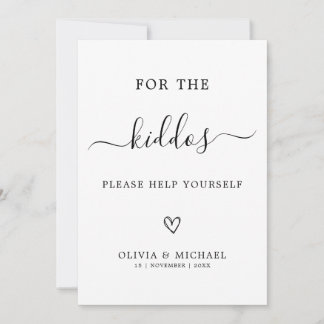 Invitation Panneau d'activité pour enfants de mariage – Pour