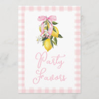 Panneau de Baby Shower La Dolce Vita Citron Rose