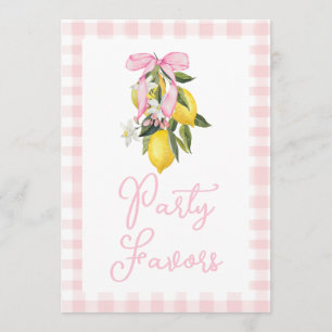 Invitation Panneau de Baby Shower La Dolce Vita Citron Rose