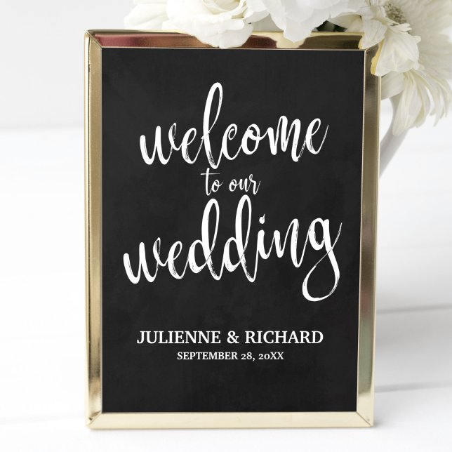Invitation Panneau de bienvenue de mariage abordable à la cra (Créateur téléchargé)