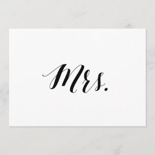 Invitation Panneau de chaise de mariage de style calligraphiq