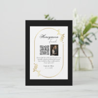 Panneau de code QR Cadeaux de Lune de Miel Mariage