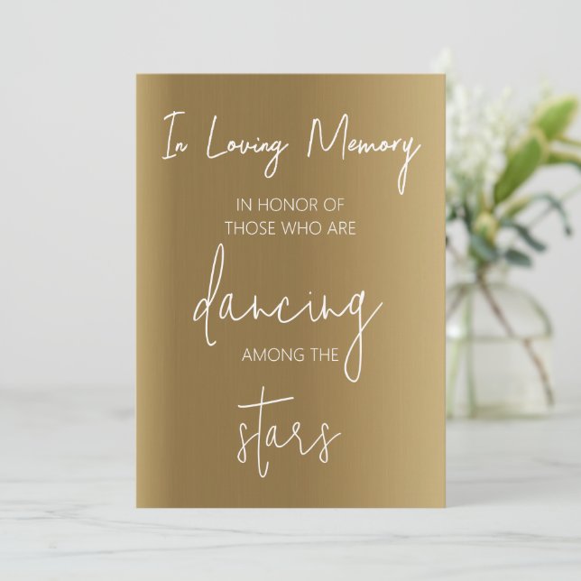 Invitation Panneau de danse Modèle, tongs Mariage chic (Debout devant)