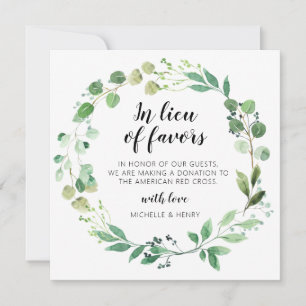 Invitation Panneau de don de mariage en remplacement des fave