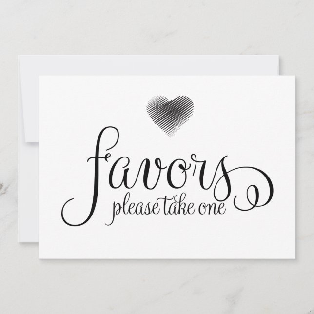 Invitation Panneau de faveur de mariage (Devant)