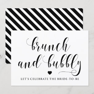 Invitation Panneau de Fête des mariées de Brunch et Bubbly à