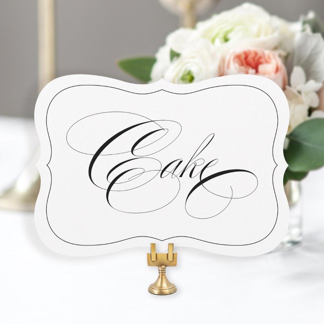 Invitation Panneau de gâteau de mariage élégant découpé avec  (Créateur téléchargé)