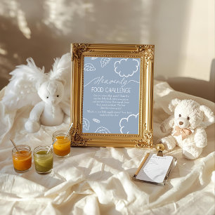 Invitation Panneau de jeu de défi de nourriture pour bébé "Bl