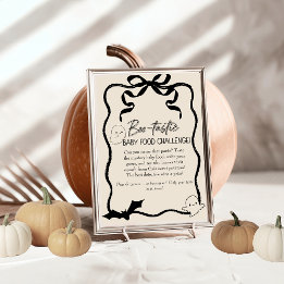 Invitation Panneau de jeu du Défi de nourriture pour bébé Boo