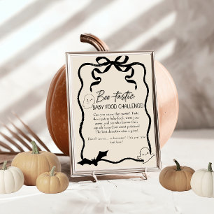 Invitation Panneau de jeu du Défi de nourriture pour bébé Boo