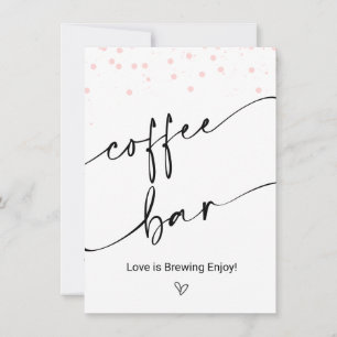 Invitation Panneau de la barre de café moderne avec points ro