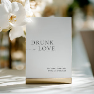 Invitation Panneau de la barre de Mariage moderne White Drunt