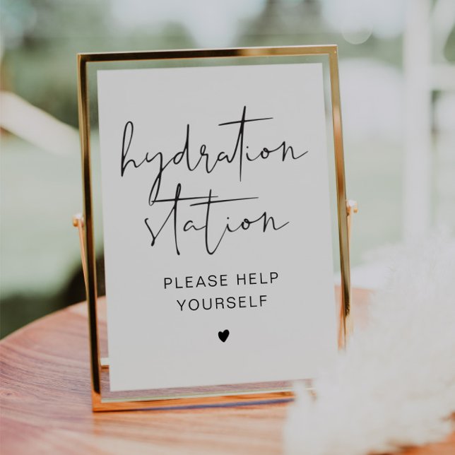 Invitation Panneau de la station d'hydratation minimaliste mo (Créateur téléchargé)